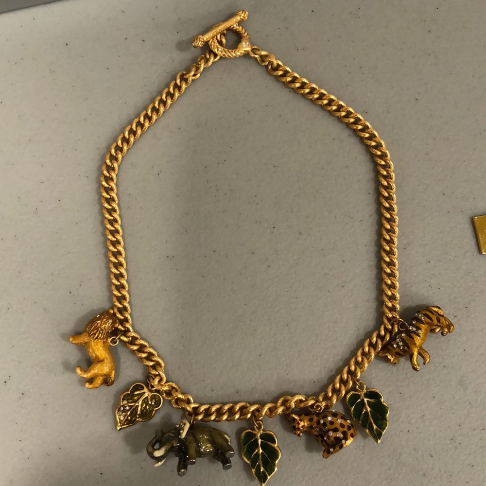 Jay Strongwater Gold Animal Charm Necklace